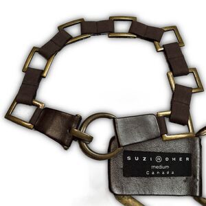 Suzi Roher Brass Square Link Belt